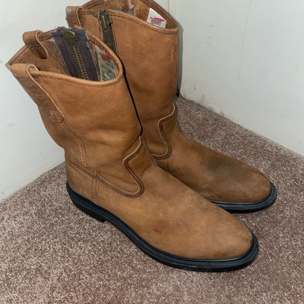 Red Wing Shoes Tan Leather Boots